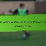 Adult Artificial Ground Cleats: Performance, Variety, Style