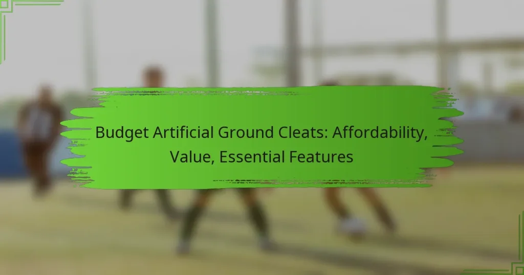 Budget Artificial Ground Cleats: Affordability, Value, Essential Features