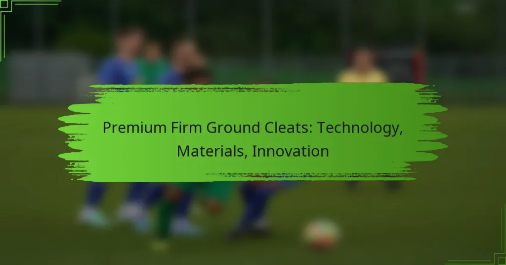 Premium Firm Ground Cleats: Technology, Materials, Innovation