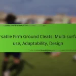 Versatile Firm Ground Cleats: Multi-surface use, Adaptability, Design