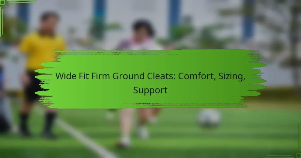 Wide Fit Firm Ground Cleats: Comfort, Sizing, Support