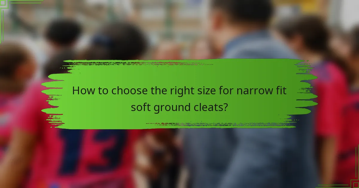 How to choose the right size for narrow fit soft ground cleats?